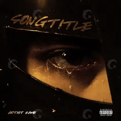 Album cover art “Orange Face”: face and eyes, orange tones