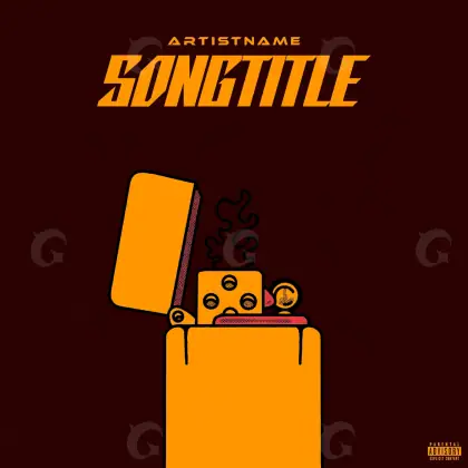 Portada prediseñada «Orange Figure»: figura; color naranja