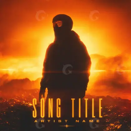 Music cover artwork “Orange Figure”: figure, orange tones