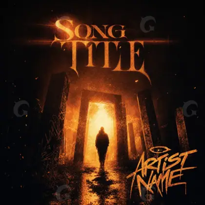 Album cover art “Orange Figure”: figure, orange tones