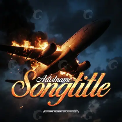 Arte de portada musical «Orange Fire»: fuego; color naranja