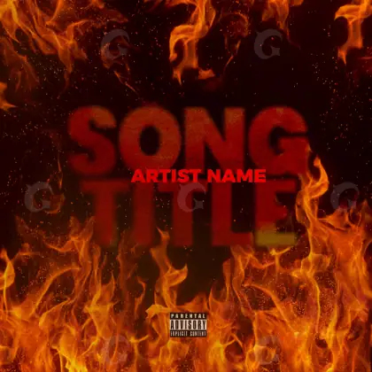 Portada para canción «Orange Fire»: fuego; color naranja