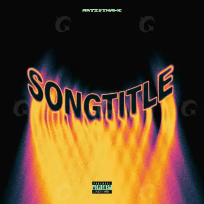 Portada prediseñada «Orange Fire»: fuego; color naranja