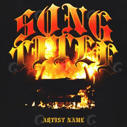 Premade cover art “Orange Fire”: fire, orange tones