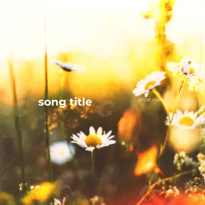 Premade cover art “Orange Flower”: flower and water, orange tones
