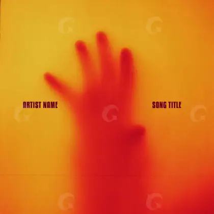 Arte de portada musical «Orange Hand»: mano; color naranja
