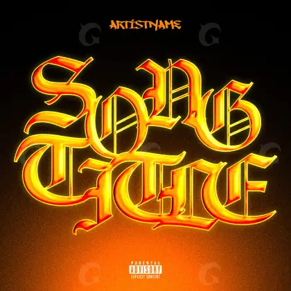Premade cover art “Orange Heart”: heart, orange tones