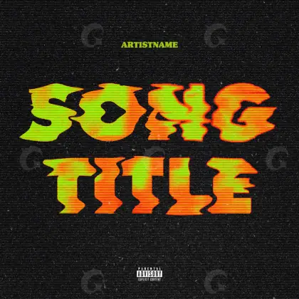 Arte de portada musical «Orange Lettering»: tipografía; color naranja