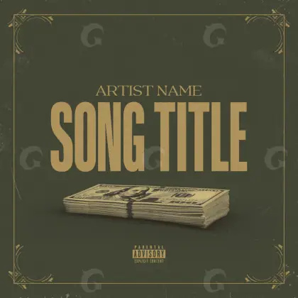 Arte de portada musical «Orange Lettering»: tipografía; color naranja