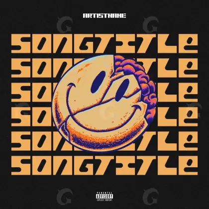 Music cover artwork “Orange Lettering”: lettering, orange tones