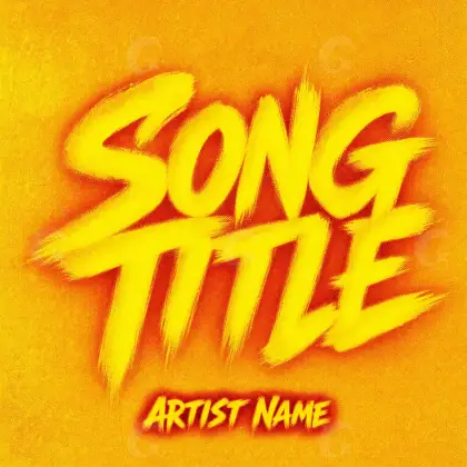 Album cover art “Orange Lettering”: lettering, orange tones