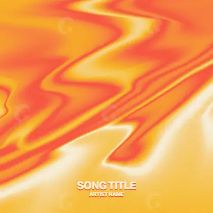 Обложка для песни «Orange Lettering»: типографика; палитра — оранжевая