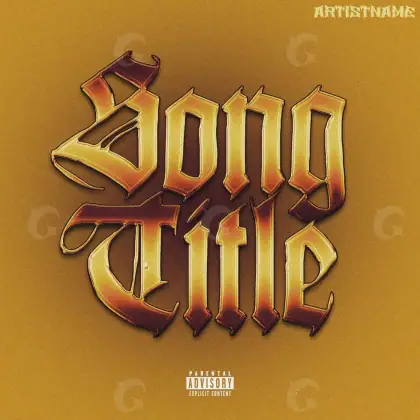 Music cover artwork “Orange Lettering”: lettering, orange tones