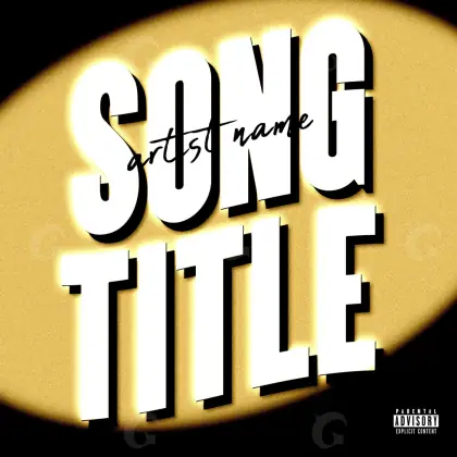 Premade cover art “Orange Lettering”: lettering, orange tones