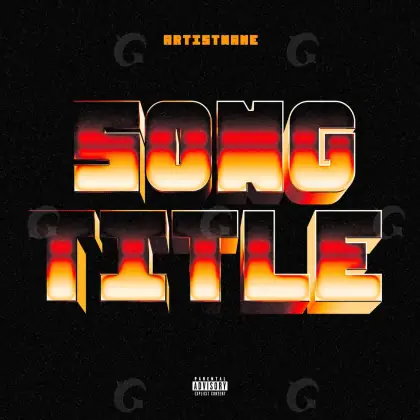 Album cover art “Orange Lettering”: lettering, orange tones