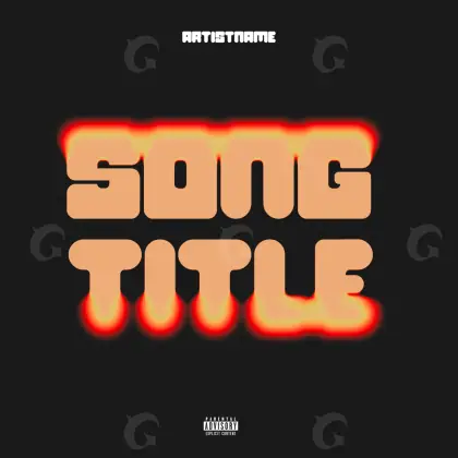 Music cover artwork “Orange Lettering”: lettering and abstract, orange tones