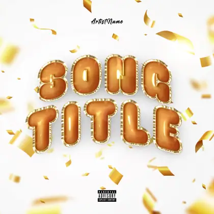 Arte de portada musical «Orange Lettering»: tipografía y abstracción; color naranja