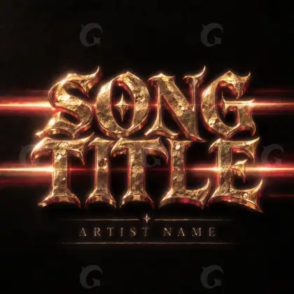 Arte de portada musical «Orange Lettering»: tipografía; color naranja