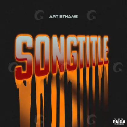 Portada para canción «Orange Lettering»: tipografía; color naranja