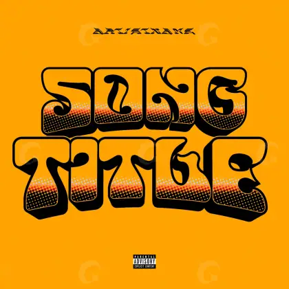 Готовая обложка для трека «Orange Lettering»: типографика; палитра — оранжевая