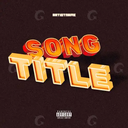 Portada para canción «Orange Lettering»: tipografía; color naranja