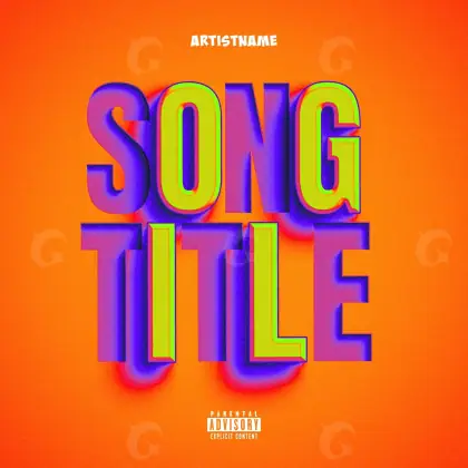 Обложка для альбома «Orange Lettering»: типографика; палитра — оранжевая