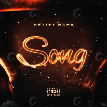 Portada para canción «Orange Lettering»: tipografía; color naranja