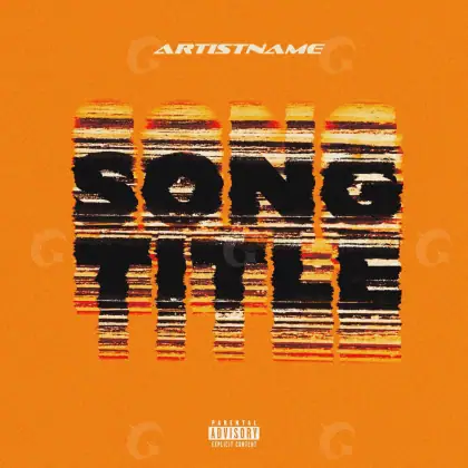 Обложка для песни «Orange Lettering»: типографика; палитра — оранжевая