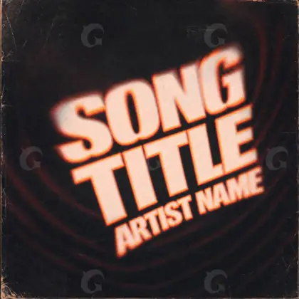 Arte de portada musical «Orange Lettering»: tipografía; color naranja