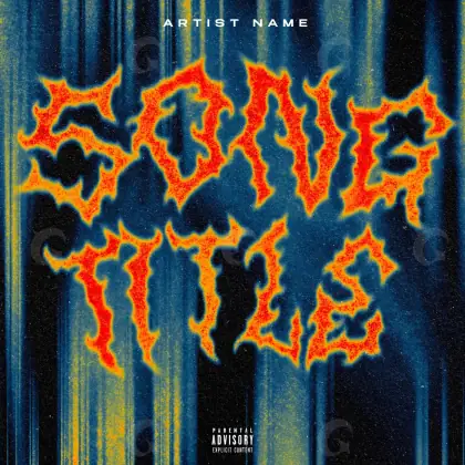 Portada para canción «Orange Lettering»: tipografía; color naranja