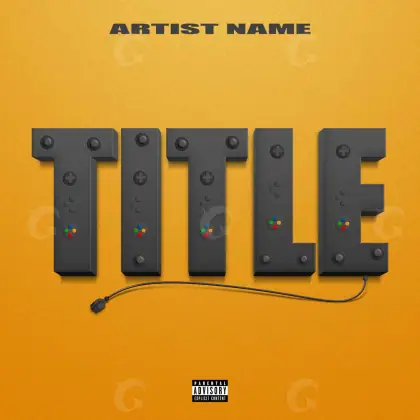 Portada para canción «Orange Lettering»: tipografía; color naranja