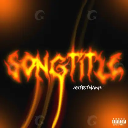 Music cover artwork “Orange Lettering”: lettering, orange tones