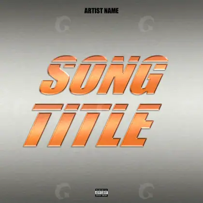 Portada prediseñada «Orange Lettering»: tipografía; color naranja