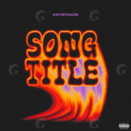 Arte de portada musical «Orange Lettering»: tipografía y abstracción; color naranja