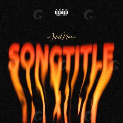 Album cover art “Orange Lettering”: lettering, orange tones