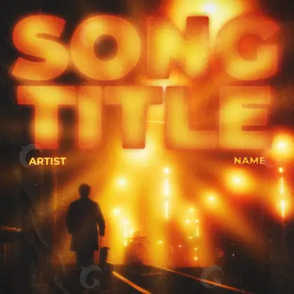 Premade cover art “Orange Man”: man and street, orange tones