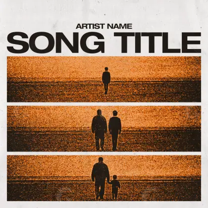 Album cover art “Orange Man”: man and child, orange tones