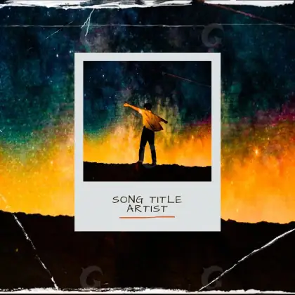 Premade cover art “Orange Man”: man, orange tones