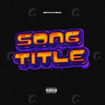 Premade cover art “Orange Neon”: neon, orange tones