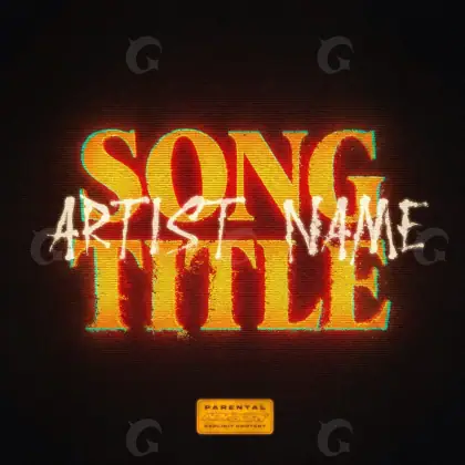 Arte de portada musical «Orange Neon»: neón; color naranja