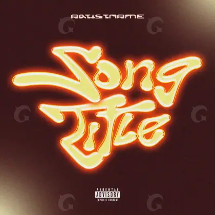 Music cover artwork “Orange Neon”: neon, orange tones