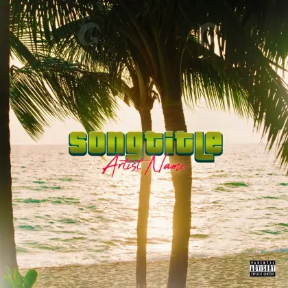 Music cover artwork “Orange Palm”: palm and tree, orange tones