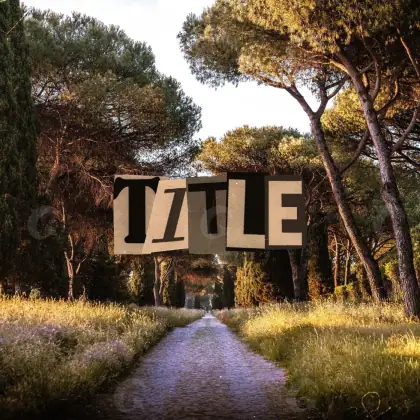 Обложка для песни «Orange Road»: дорога и дерево; палитра — оранжевая