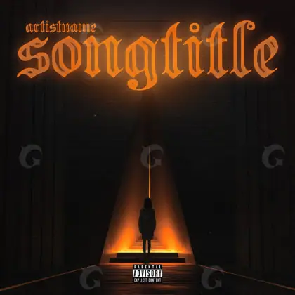 Portada para canción «Orange Silhouette»: silueta y mujer; color naranja