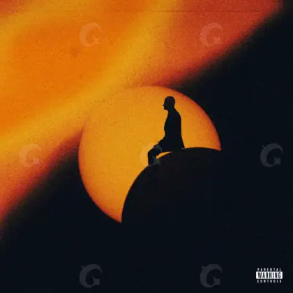 Premade cover art “Orange Silhouette”: silhouette and man, orange tones