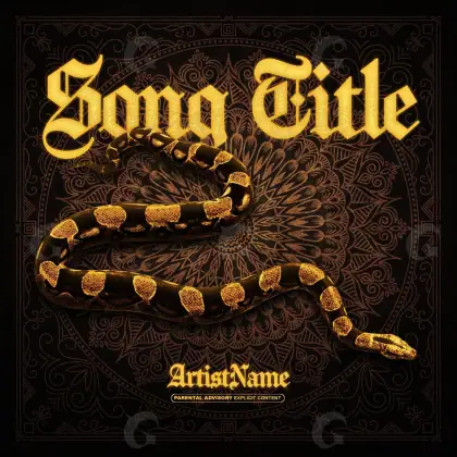 Music cover artwork “Orange Snake”: snake, orange tones