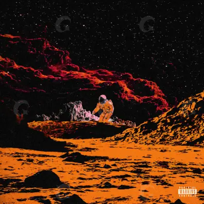 Обложка для песни «Orange Star»: звезда и рука; палитра — оранжевая