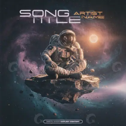 Arte de portada musical «Orange Star»: estrella; color naranja