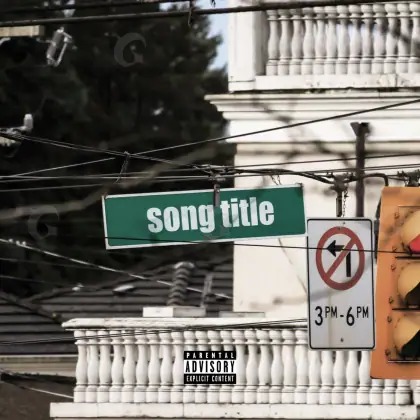 Music cover artwork “Orange Street”: street and building, orange tones