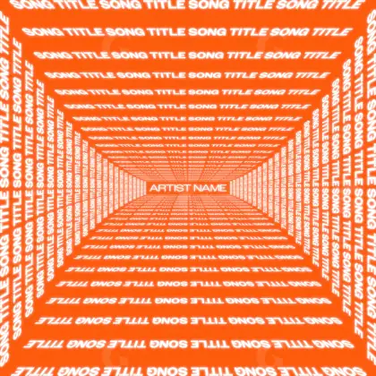 Premade cover art “Orange Triangle”: triangle, orange tones